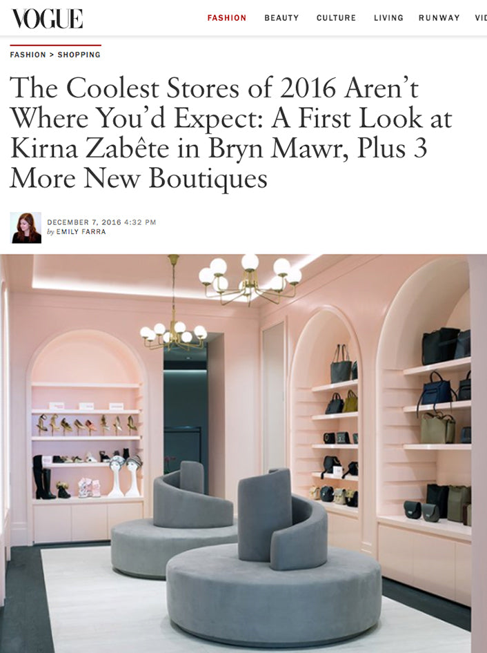 Vogue - First Look at Kirna Zabete's Bryn Mawr Boutique