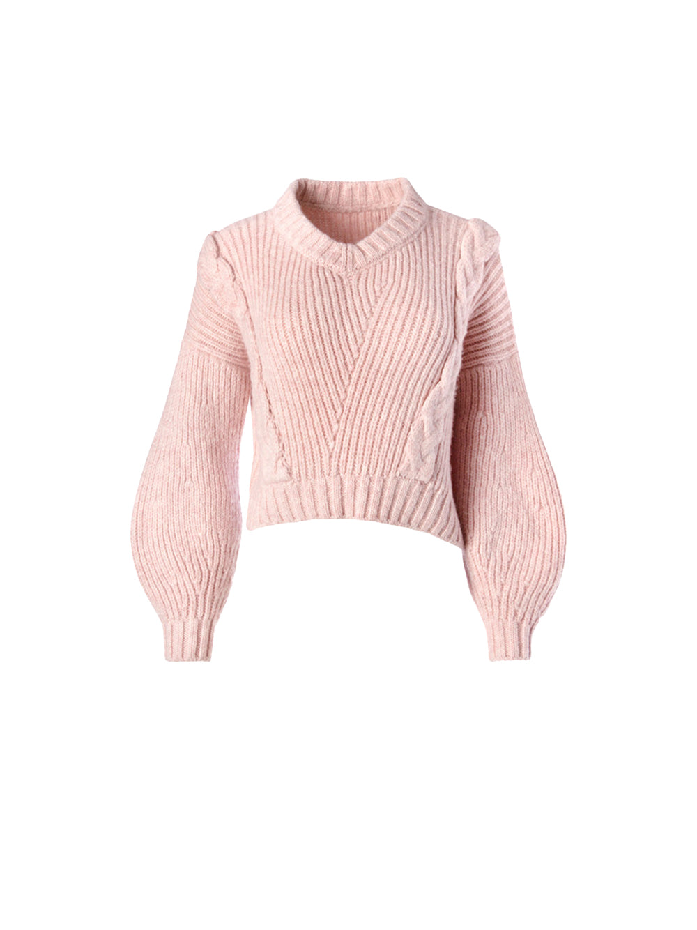 Cable Knit V-Neck Sweater