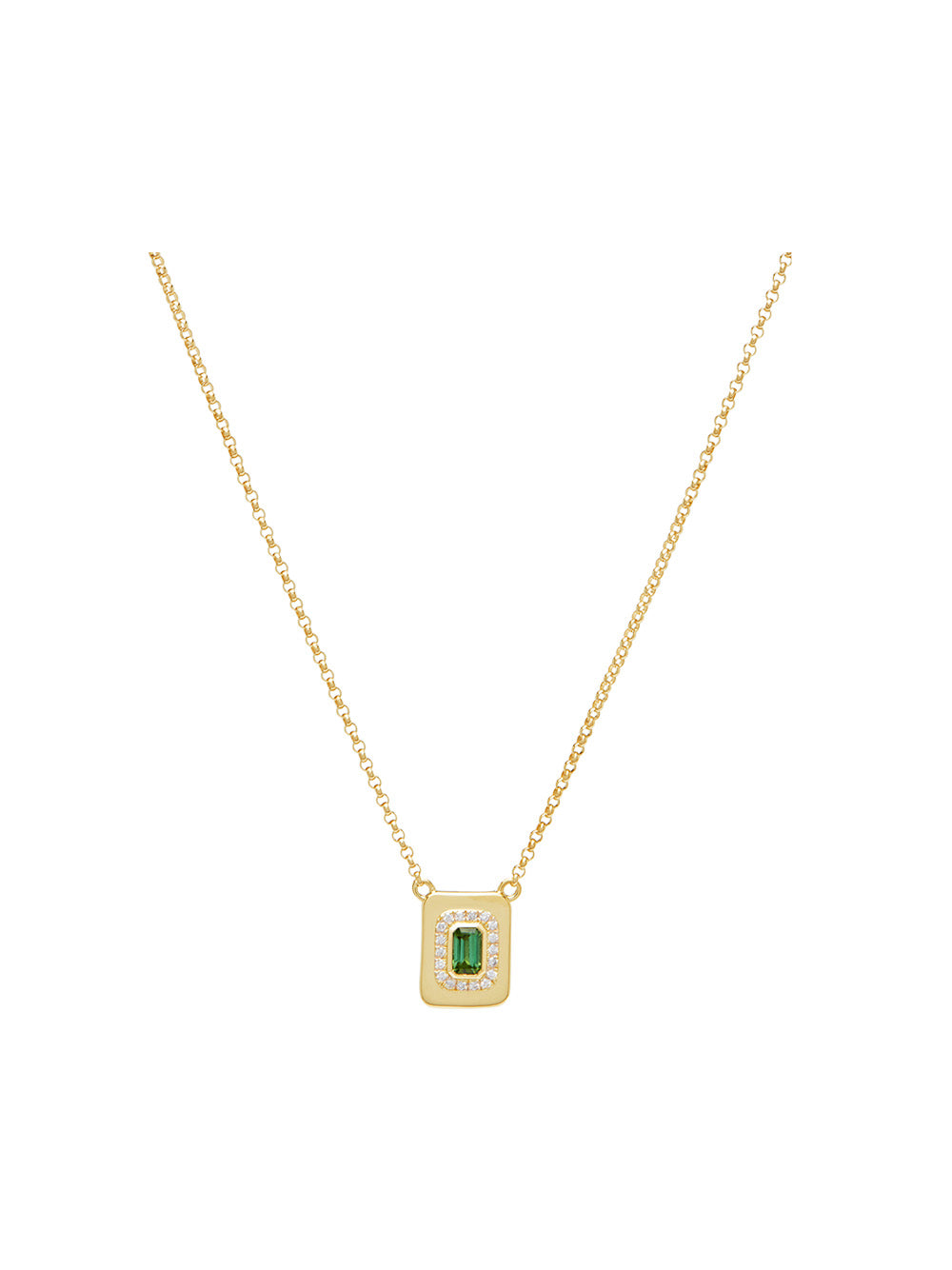Tourmaline and Diamond Nugget Necklace