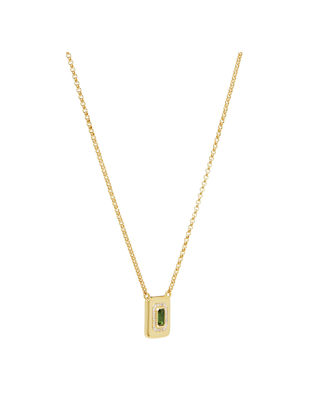 Tourmaline and Diamond Nugget Necklace