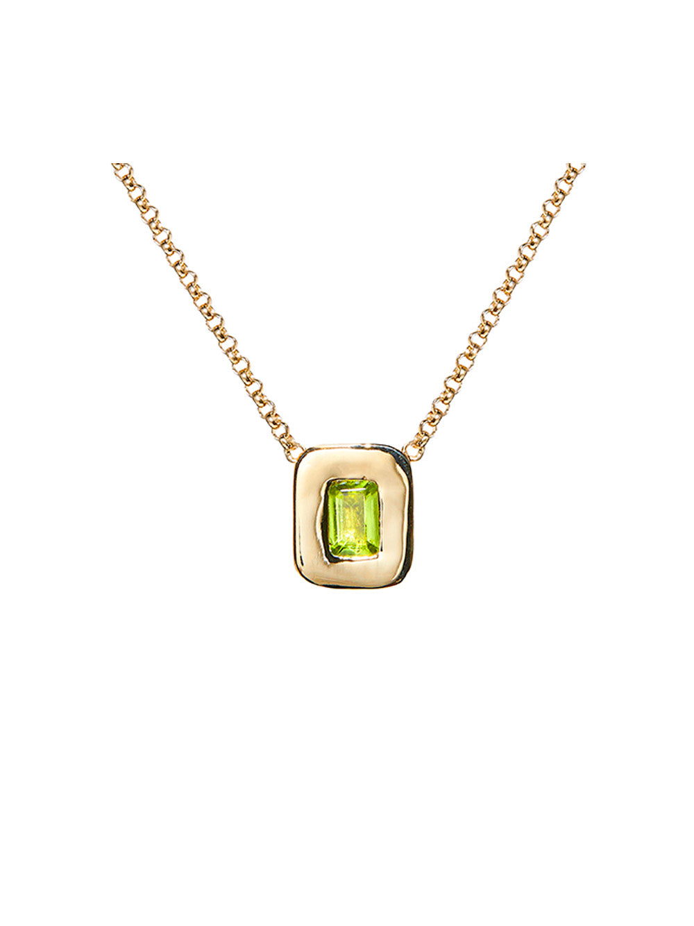 Peridot Nugget Necklace