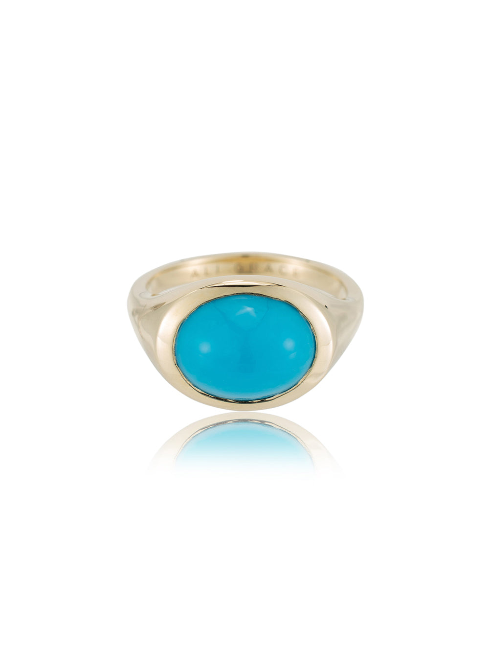 Turquoise Cabochon Signet Ring