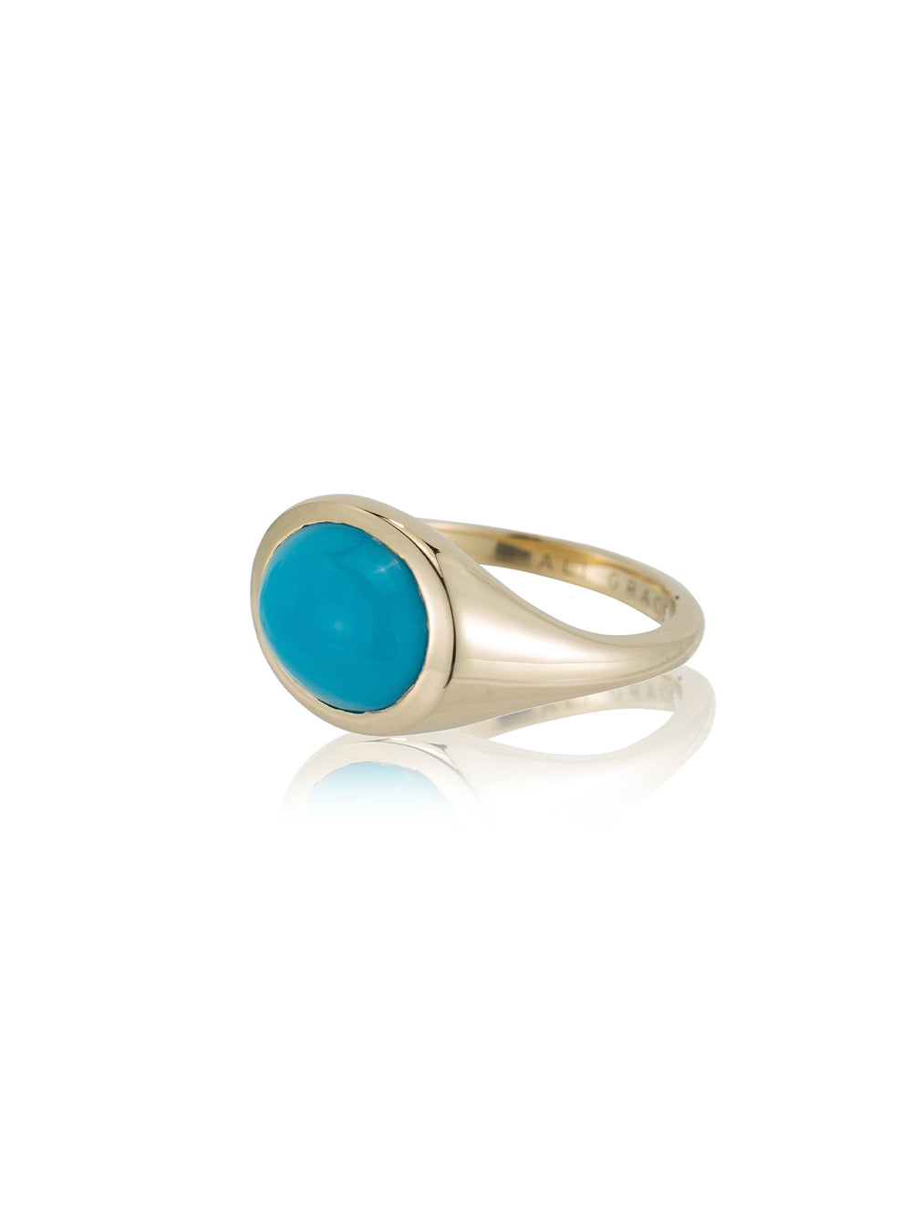 Turquoise Cabochon Signet Ring