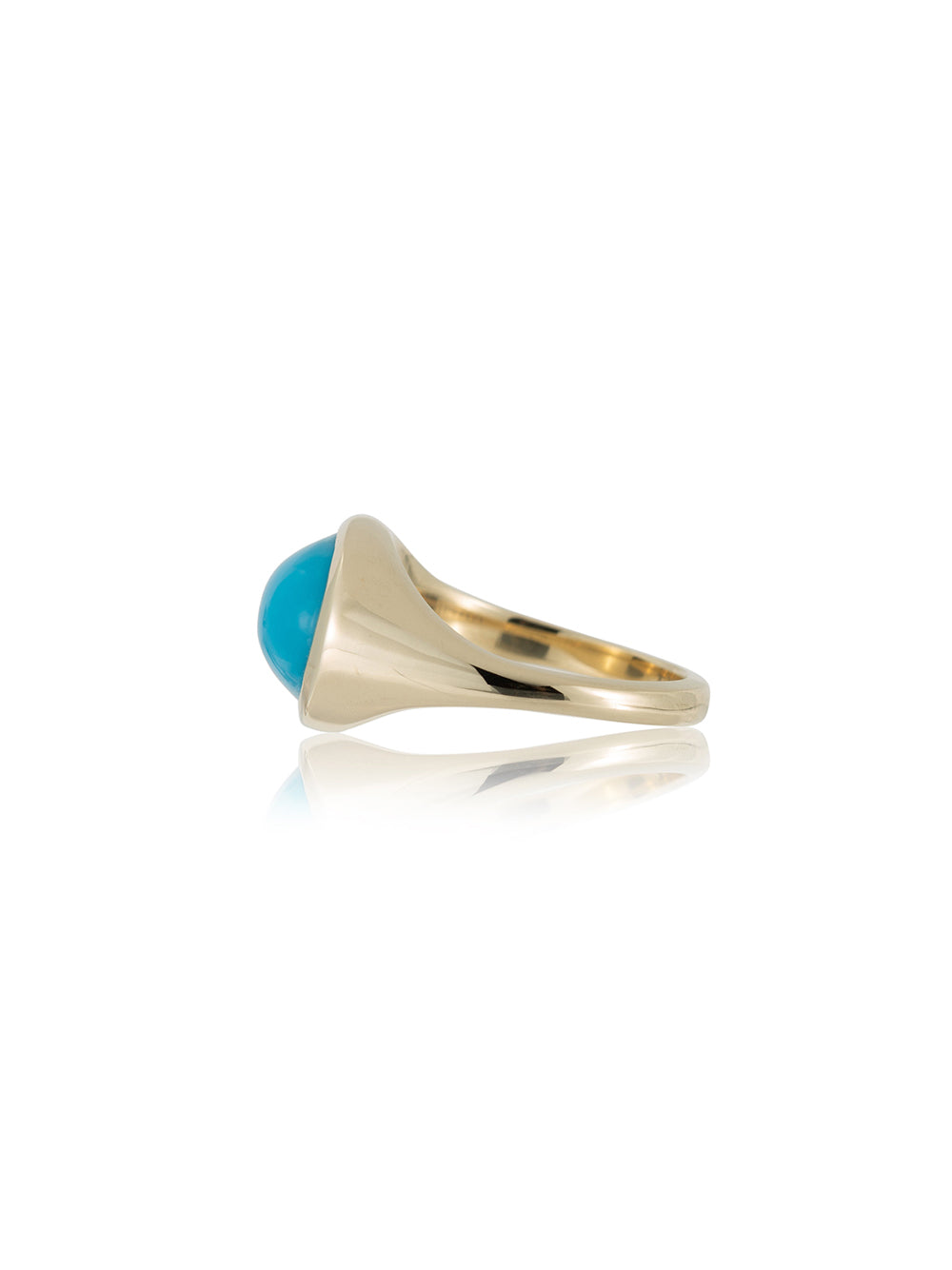Turquoise Cabochon Signet Ring