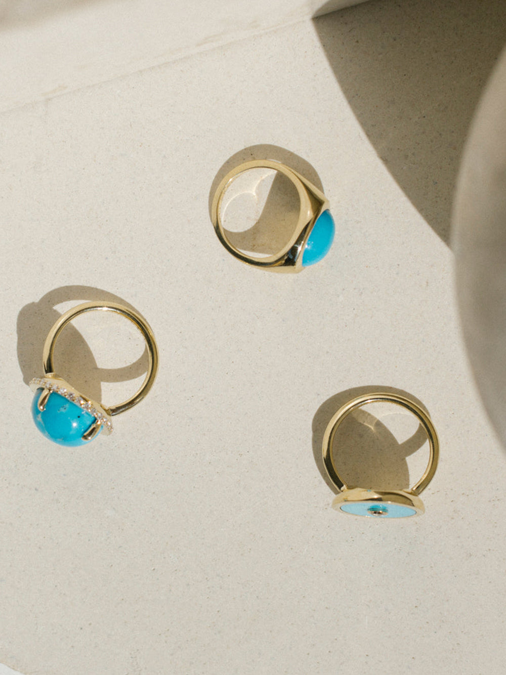 Turquoise Cabochon Signet Ring