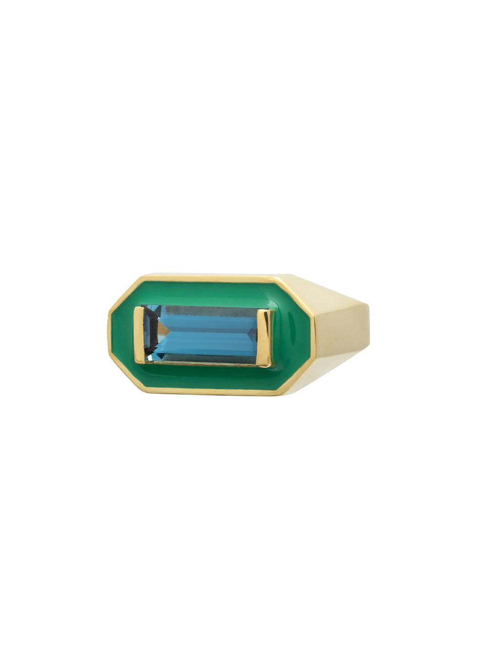 Deco Maxi Baguette Topaz Ring