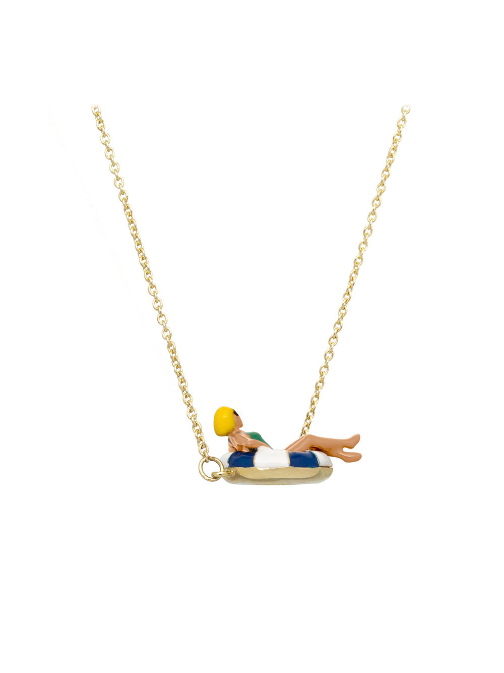 Navy Blue Flotadora Necklace