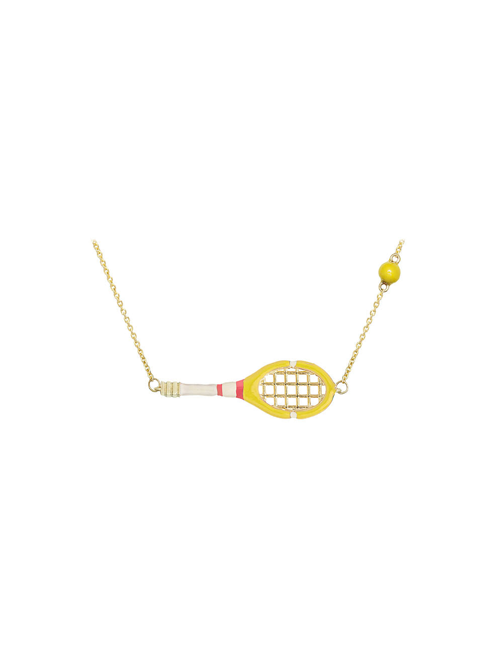 Yellow Tennis Pelota Necklace