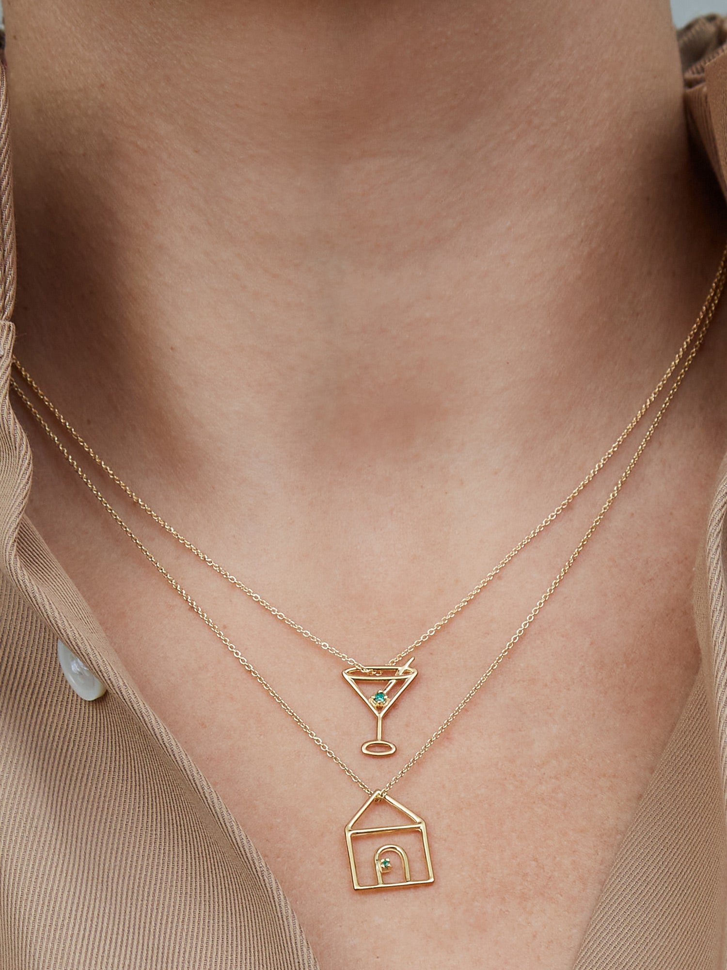 Martini Emerald Necklace