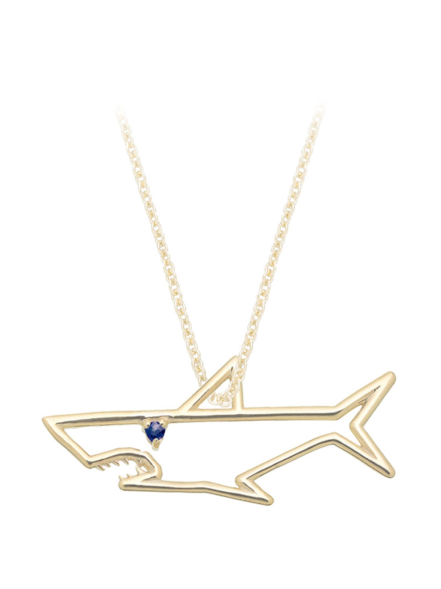 Blue Sapphire Tiburon Necklace