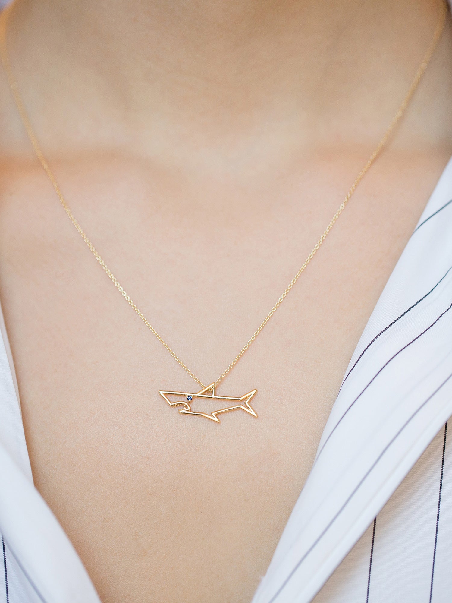 Blue Sapphire Tiburon Necklace