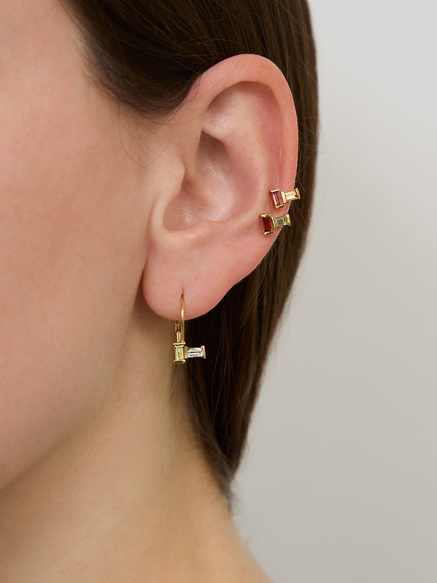 Tuo y Yo Peridot and Aquamarine Earrings