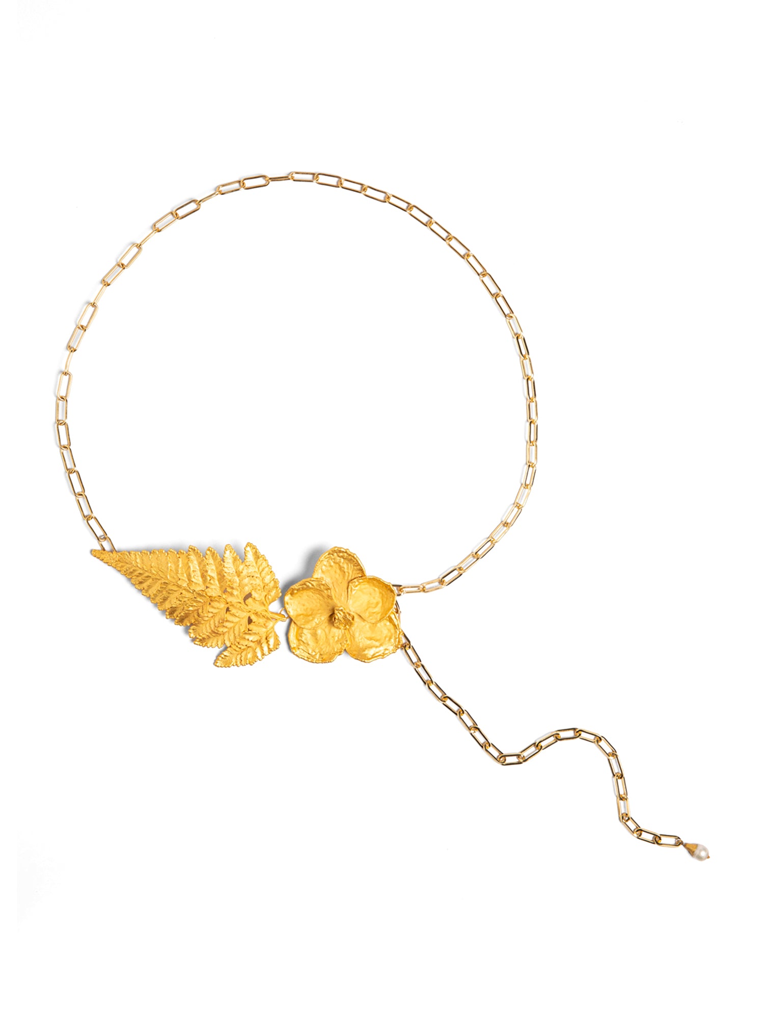 Vanda and Lace Fern Chain Belt