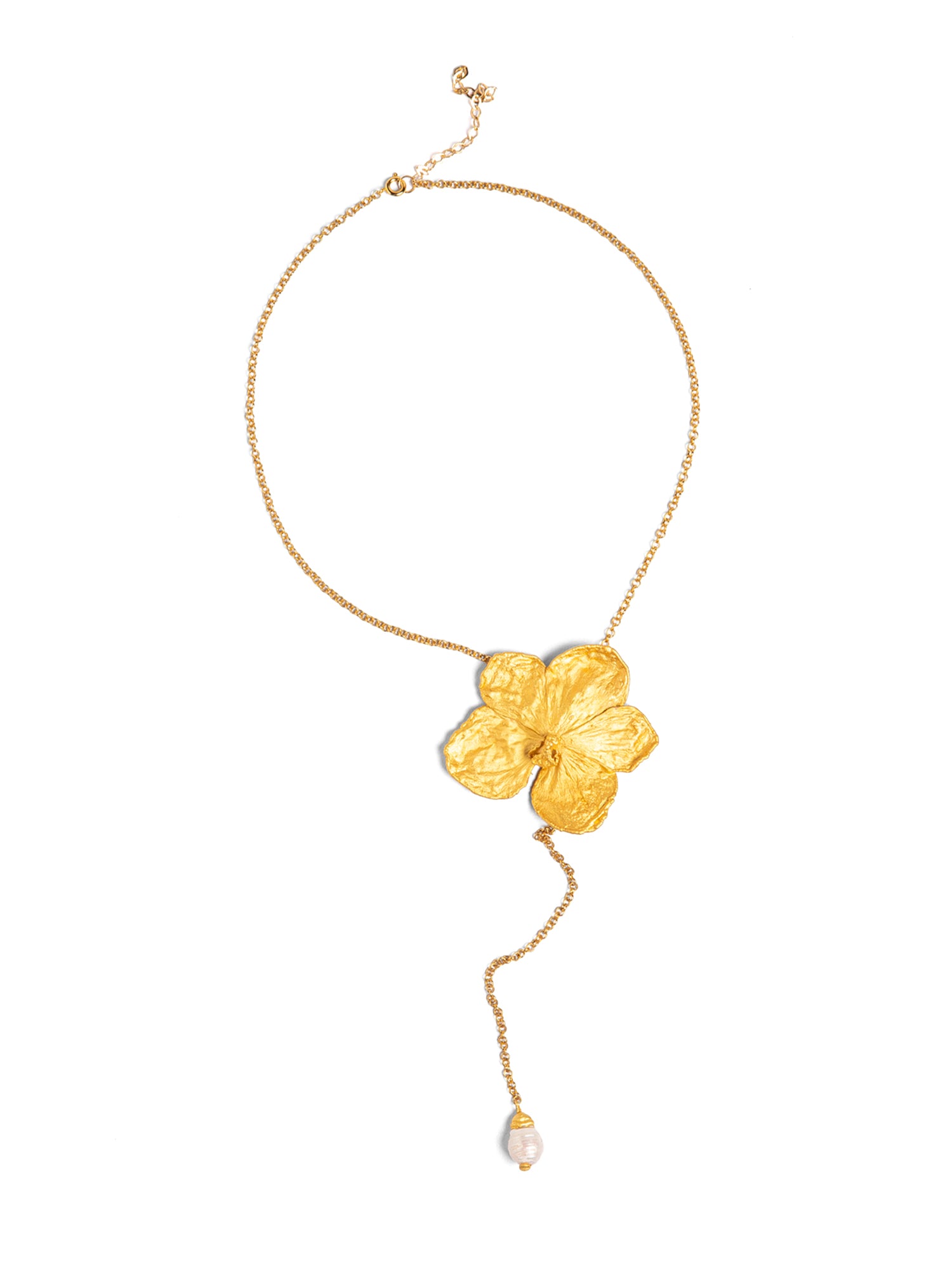Vanda and Pearl Necklace