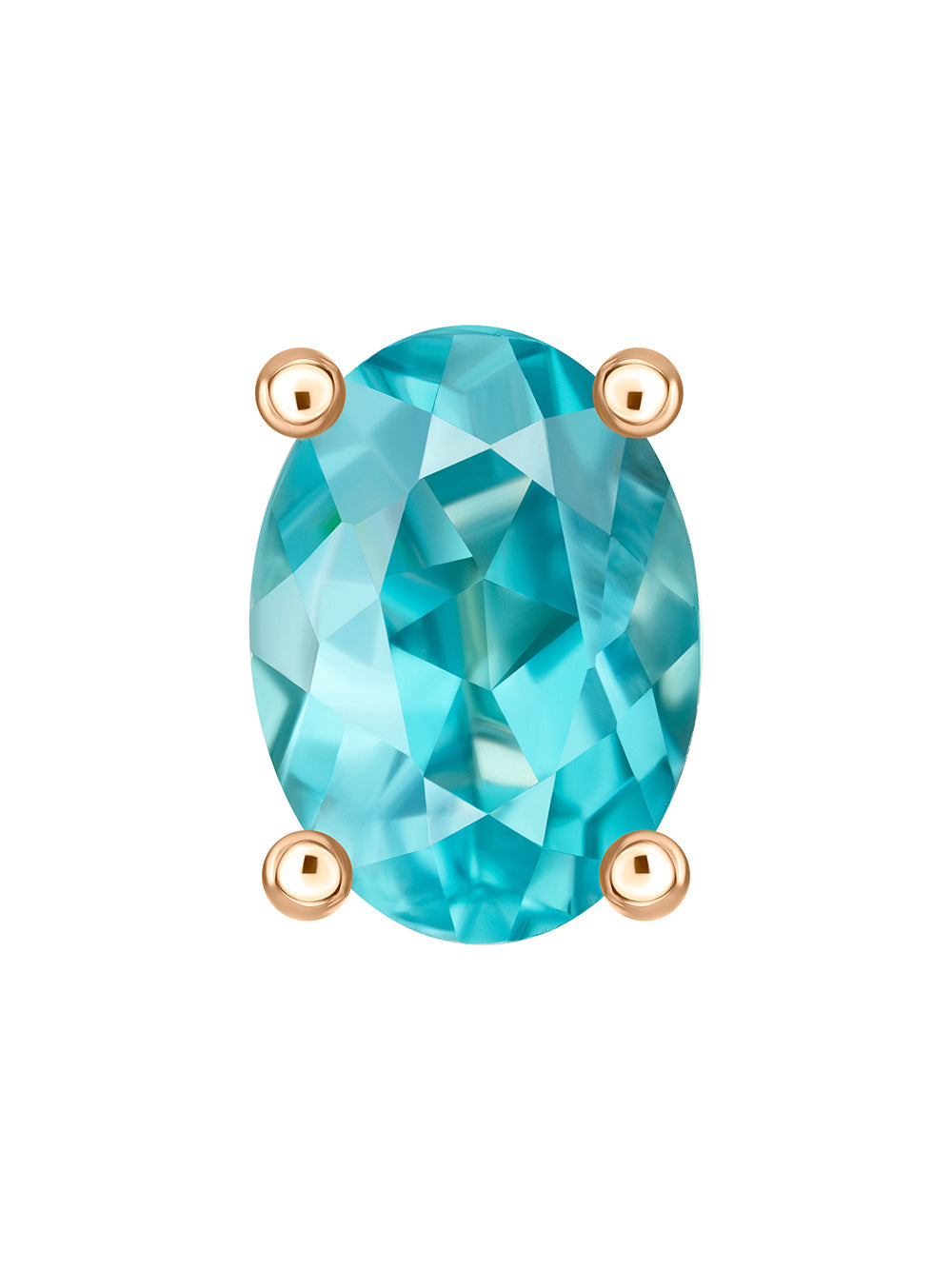 Blue Tourmaline Stud