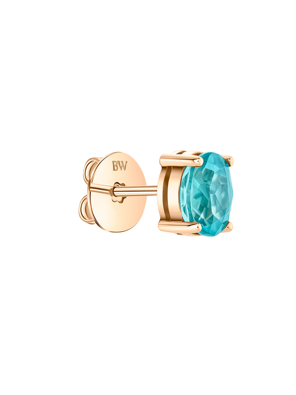 Blue Tourmaline Stud
