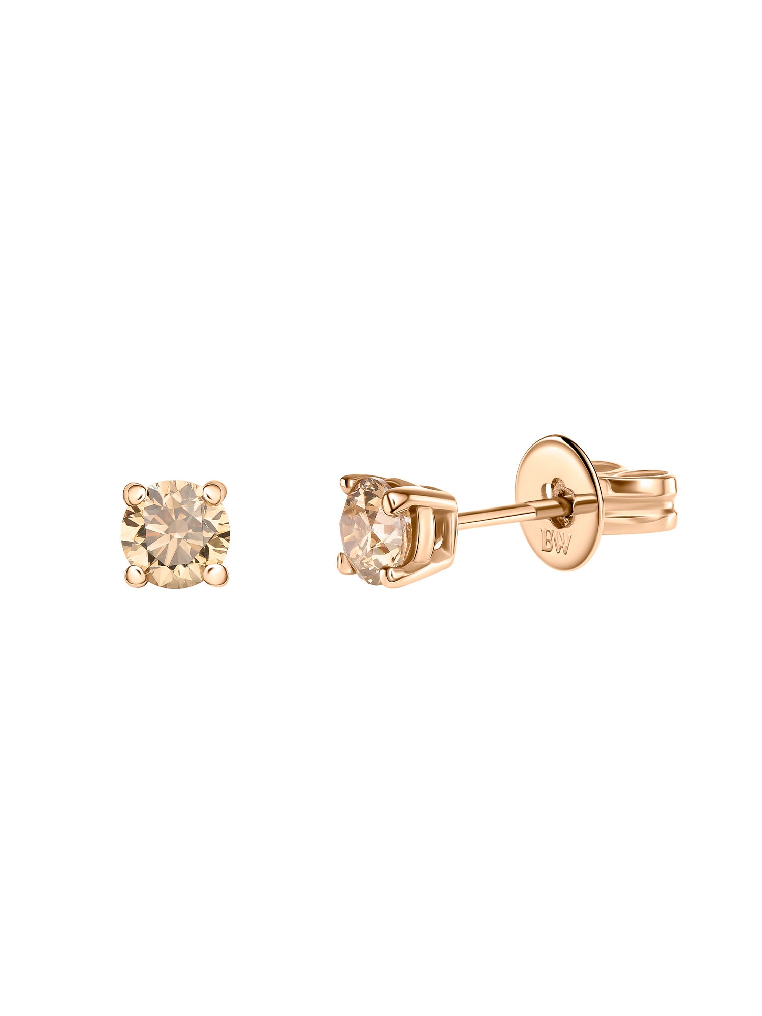Brown Diamond Stud Earrings
