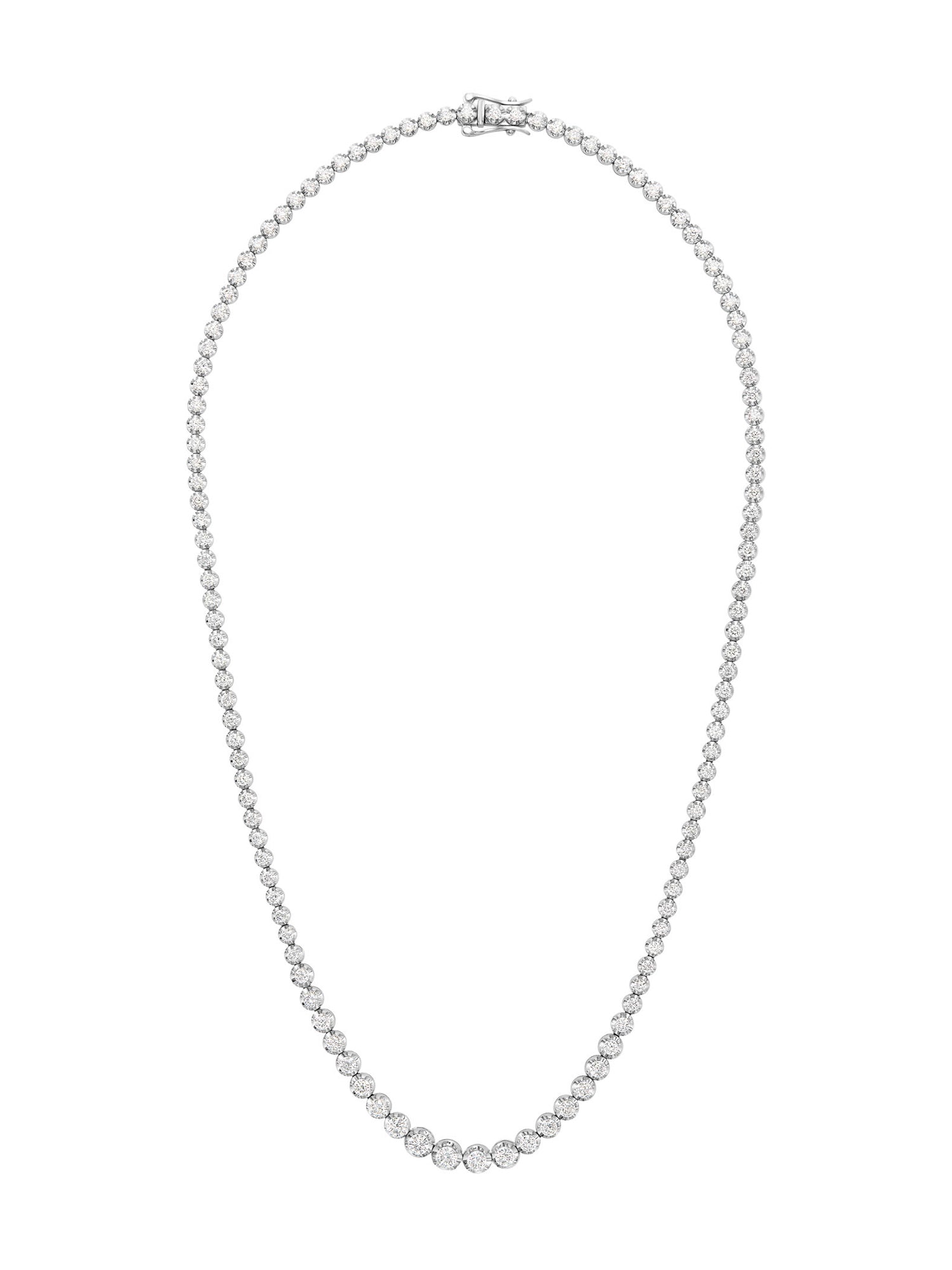 BW Bold White Diamond Tennis Necklace