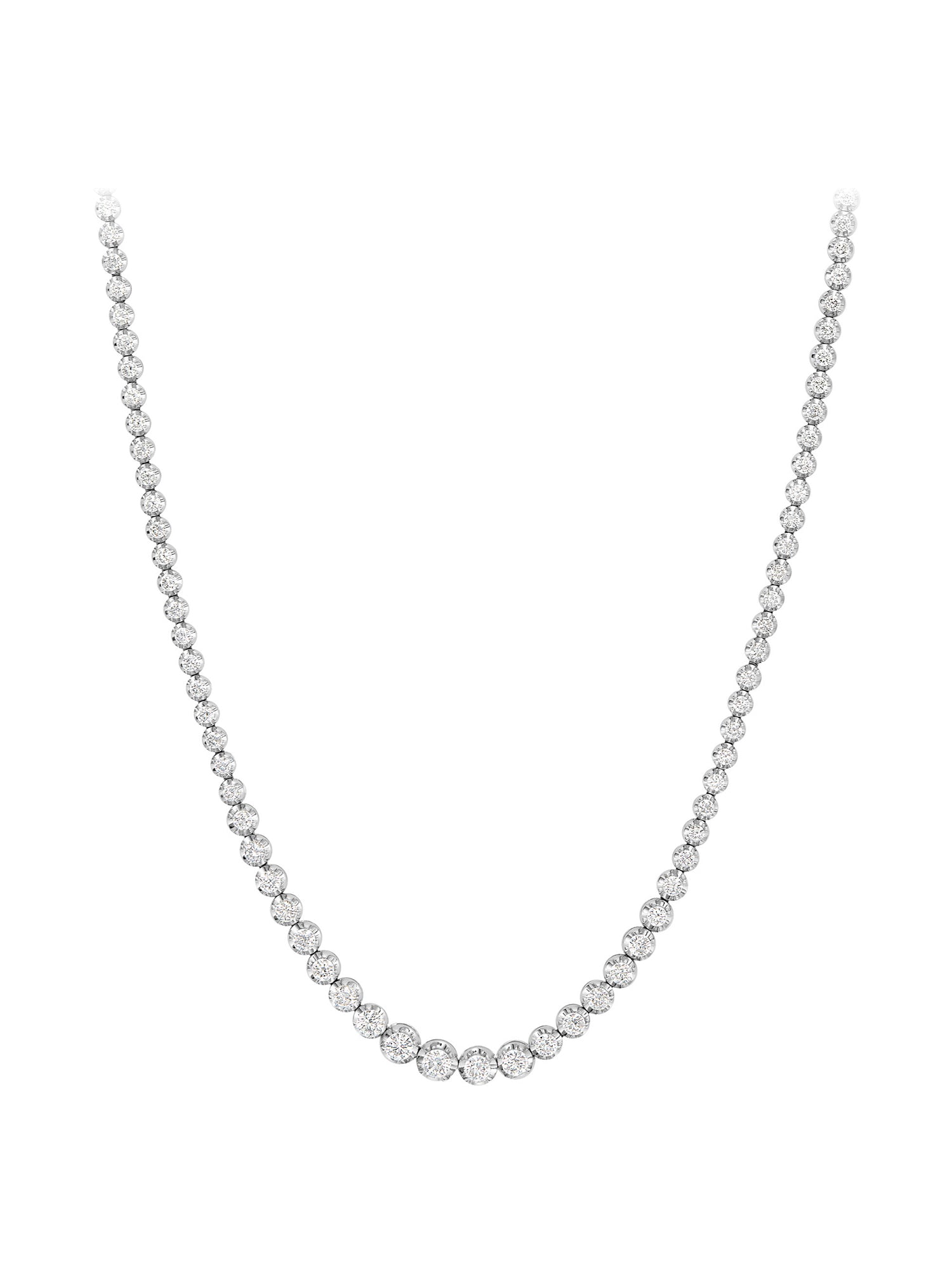 BW Bold White Diamond Tennis Necklace