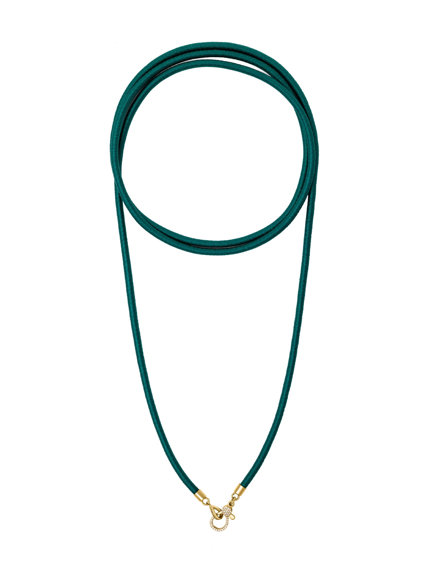 Diamond Clasp Silk Choker