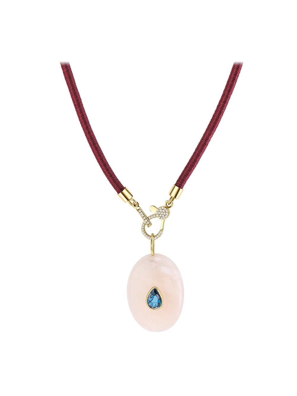 Aventurine and Blue Tourmaline Stone Charm