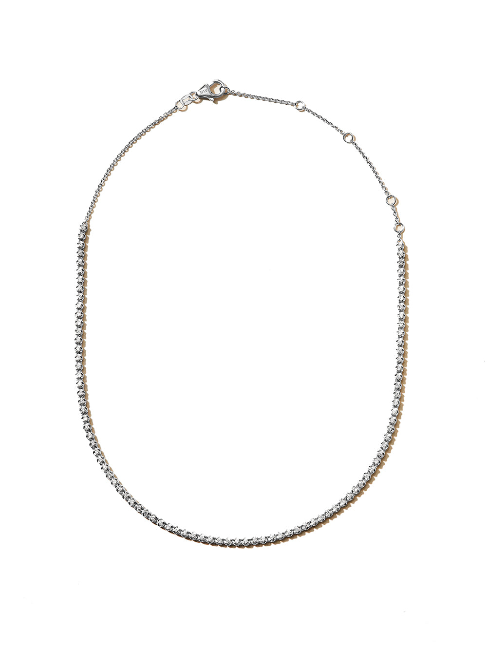 White Gold Everywhere Tennis Necklace