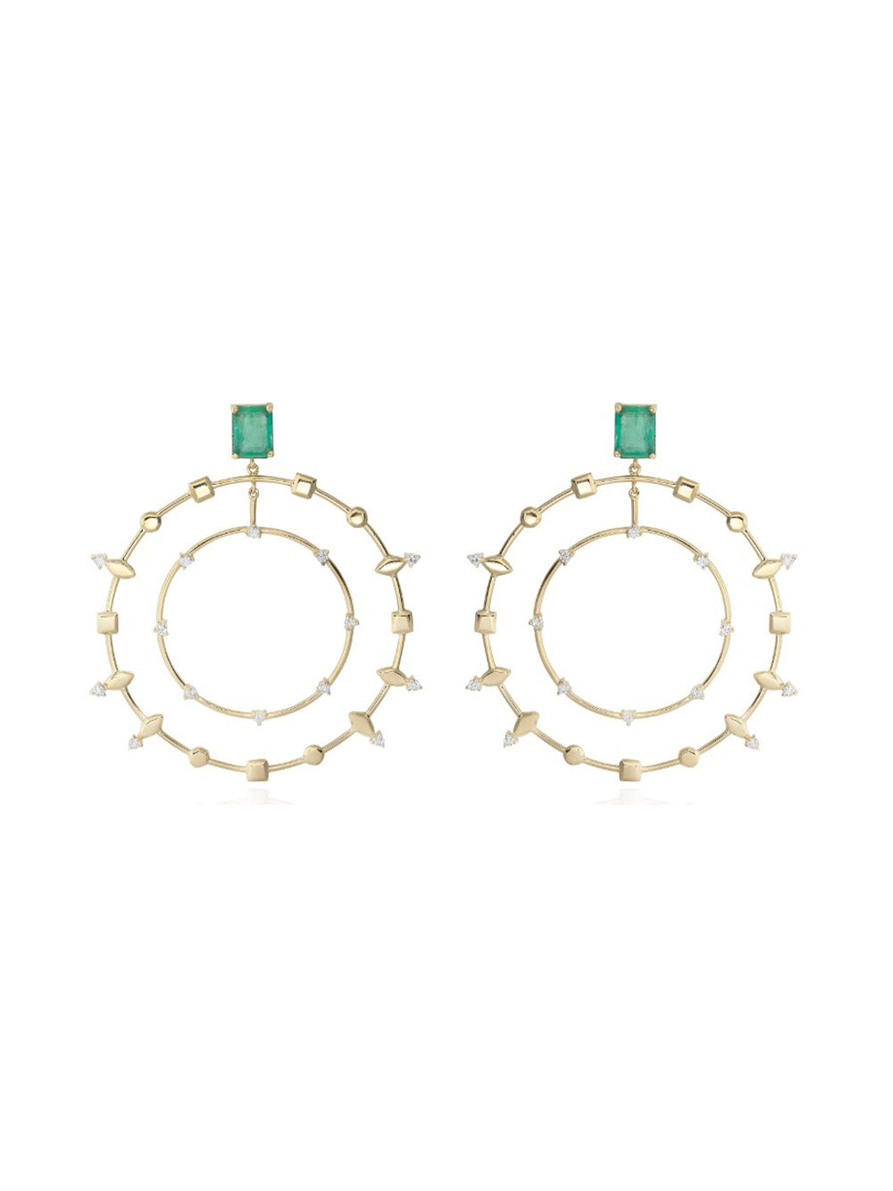 Double Circle Earrings