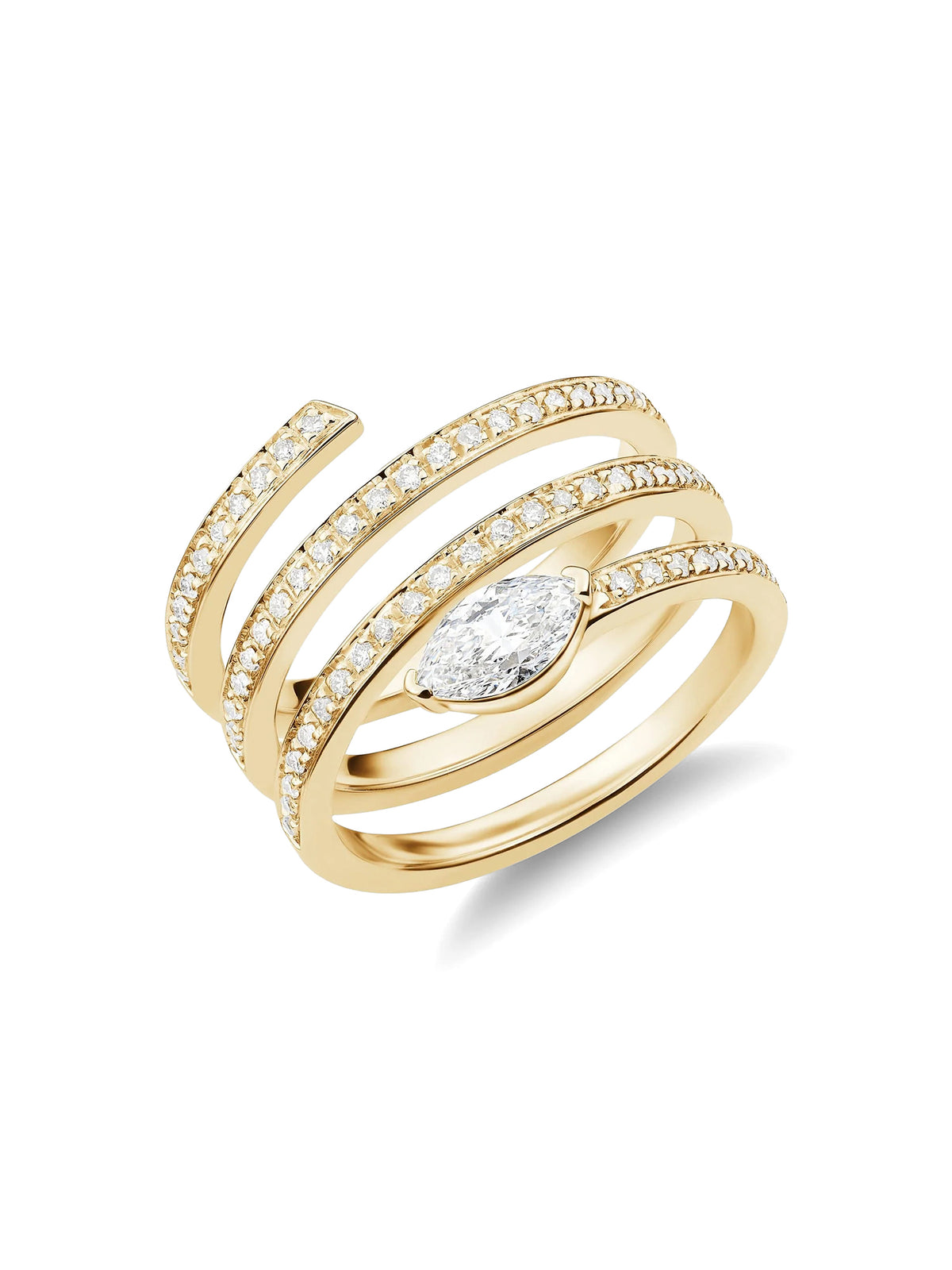 Yellow Gold Dizzy Twirl Ring