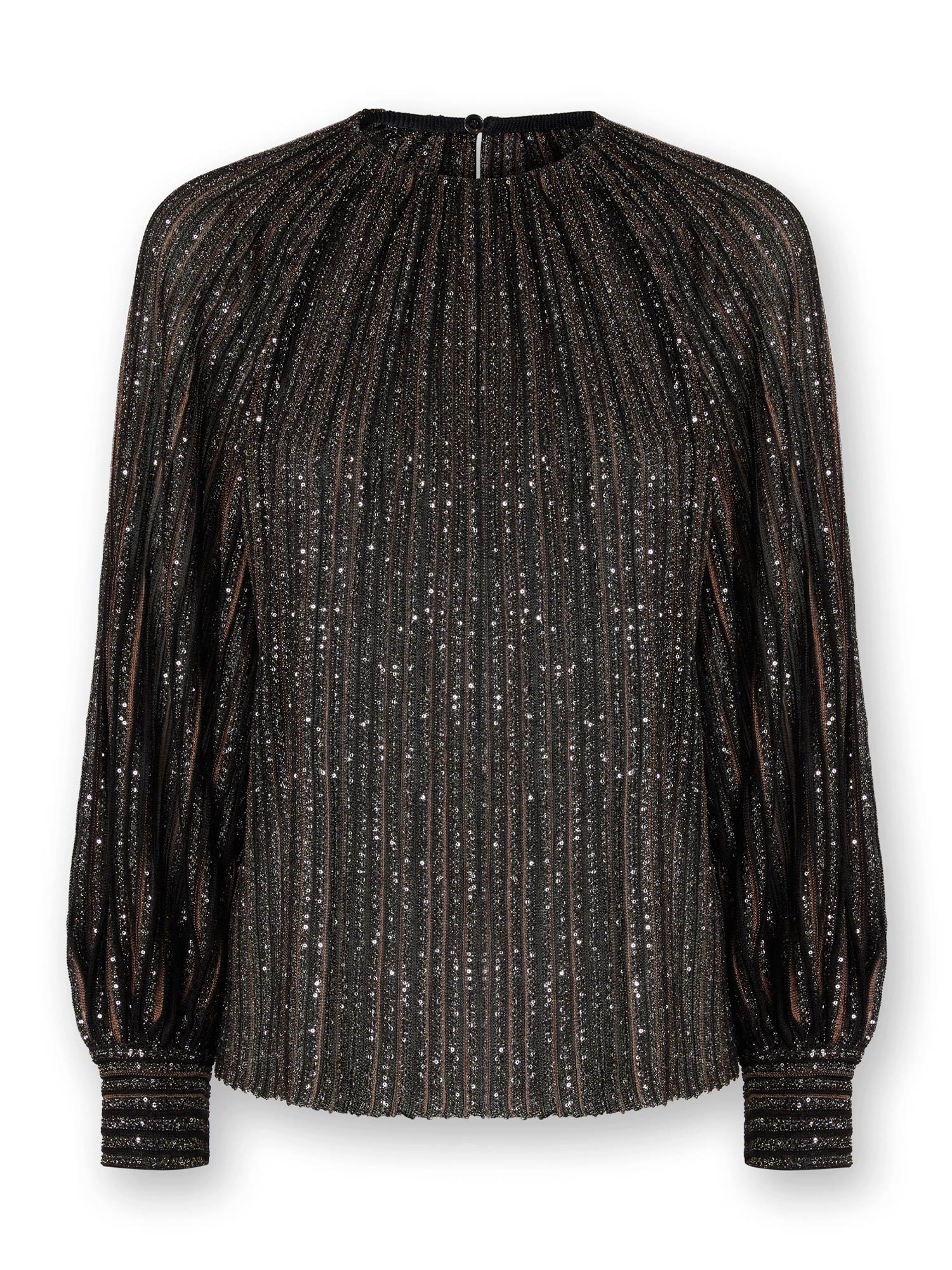 Metallic Long Sleeve Blouse