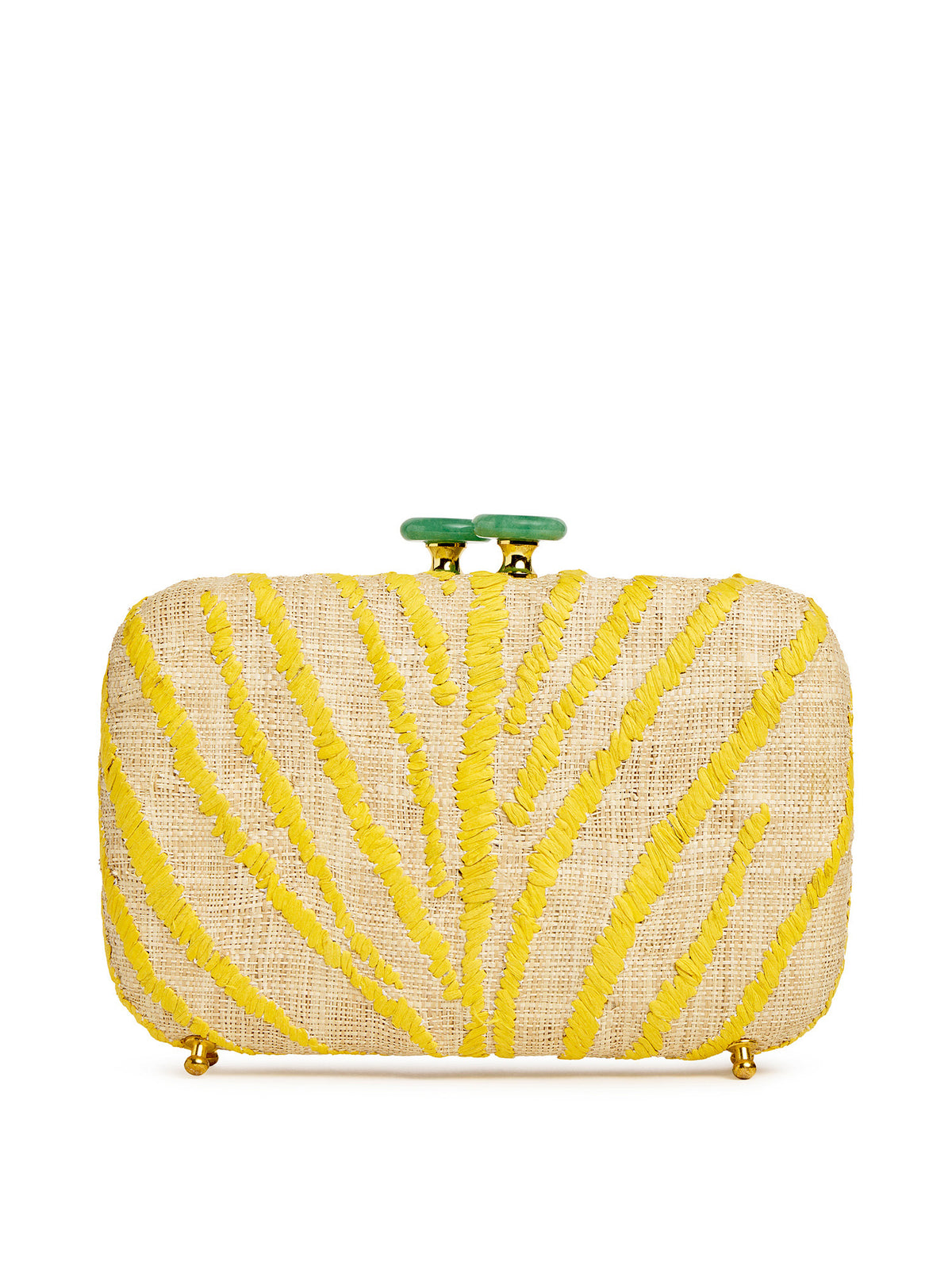 Akumal Short Zebra Raffia Clutch