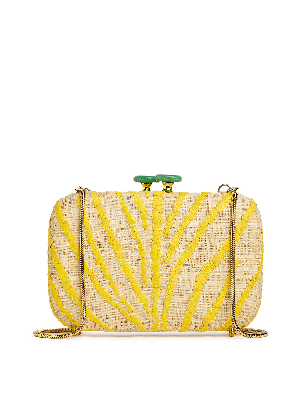 Akumal Short Zebra Raffia Clutch