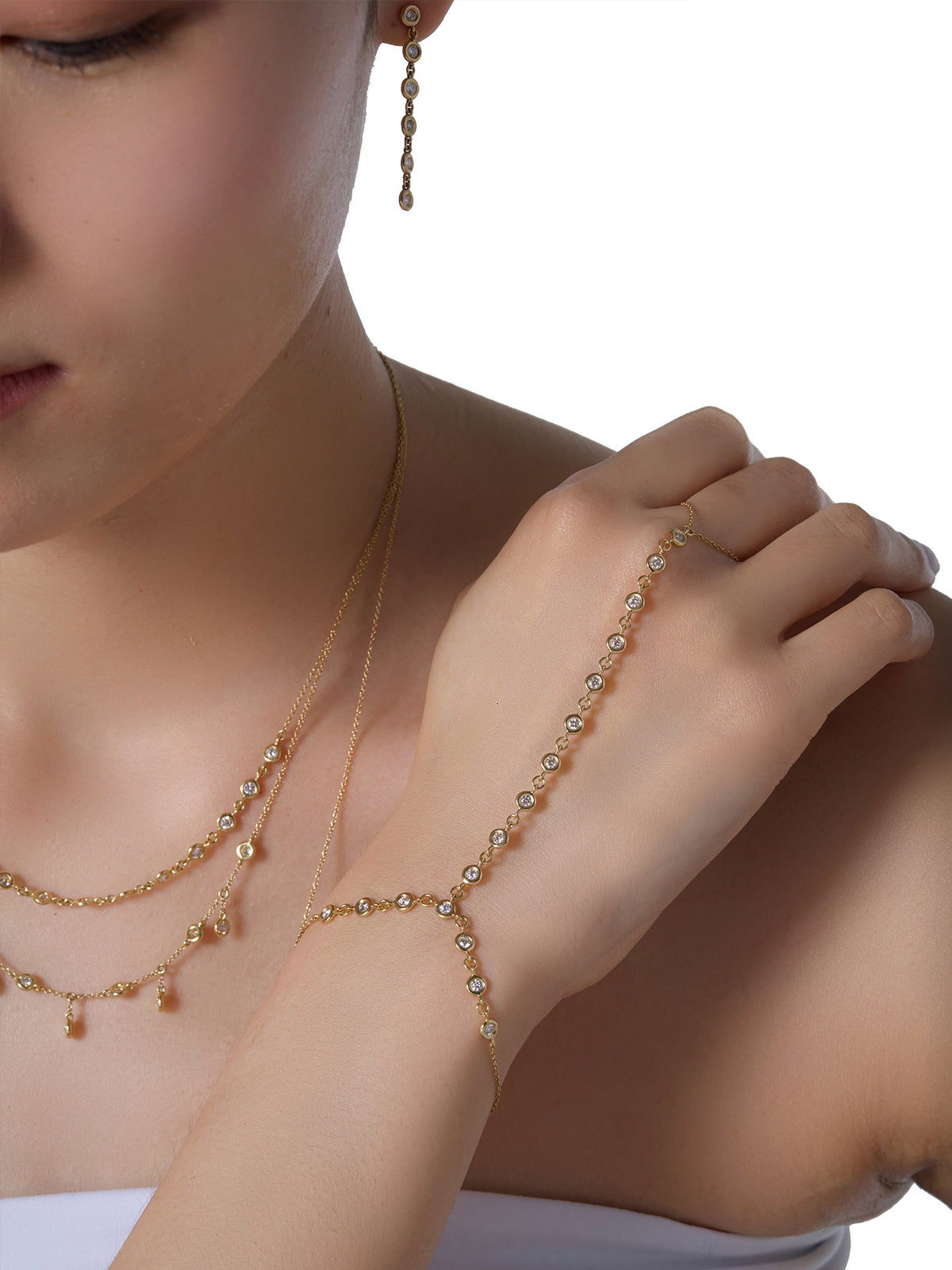 Essential Embellished Hand Chain