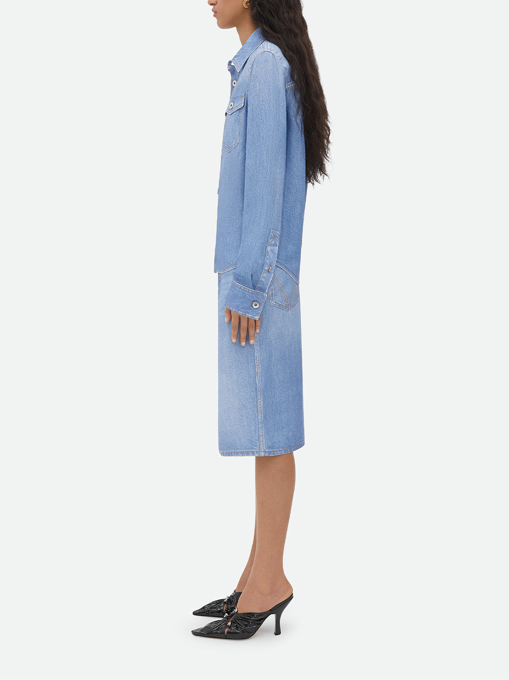 Denim-Effect Skirt