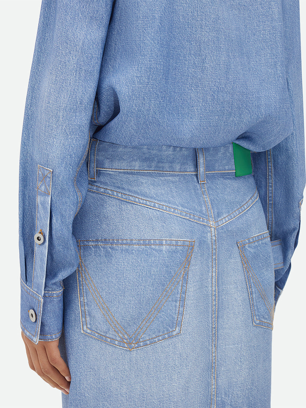 Denim-Effect Skirt