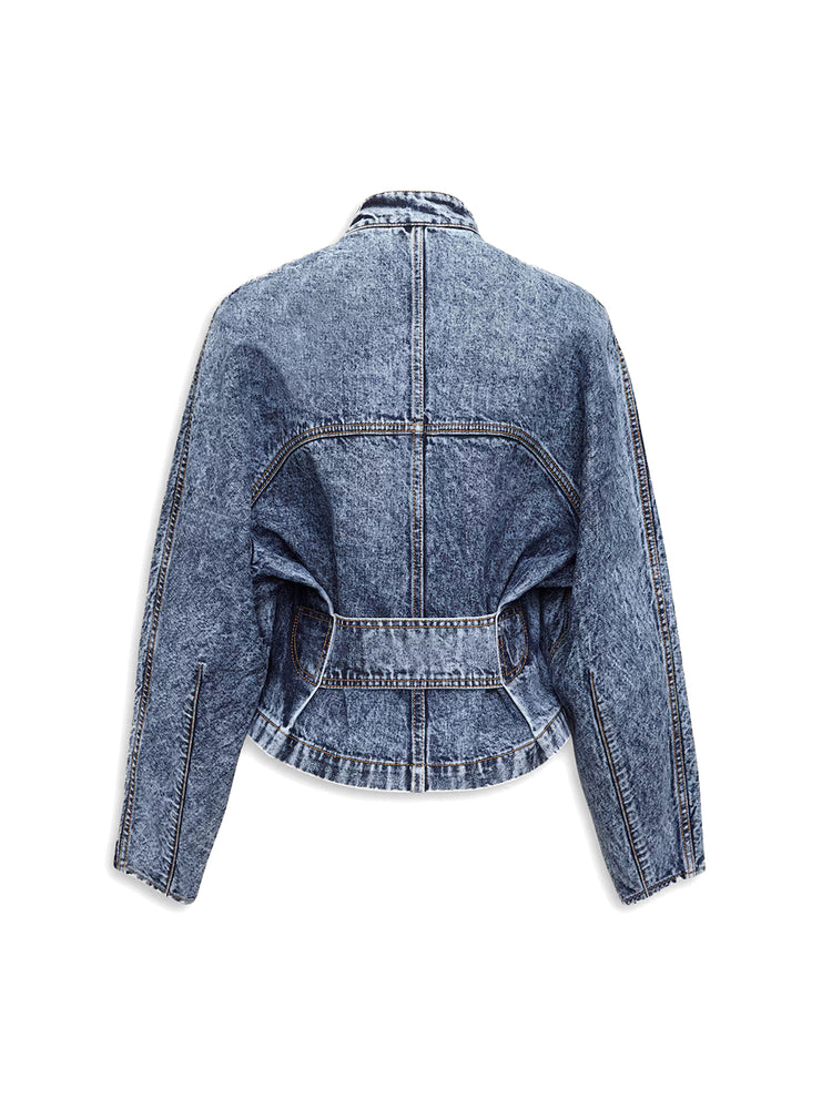 ALAIA Round Denim Racing Jacket – Kirna Zabête - Main Image