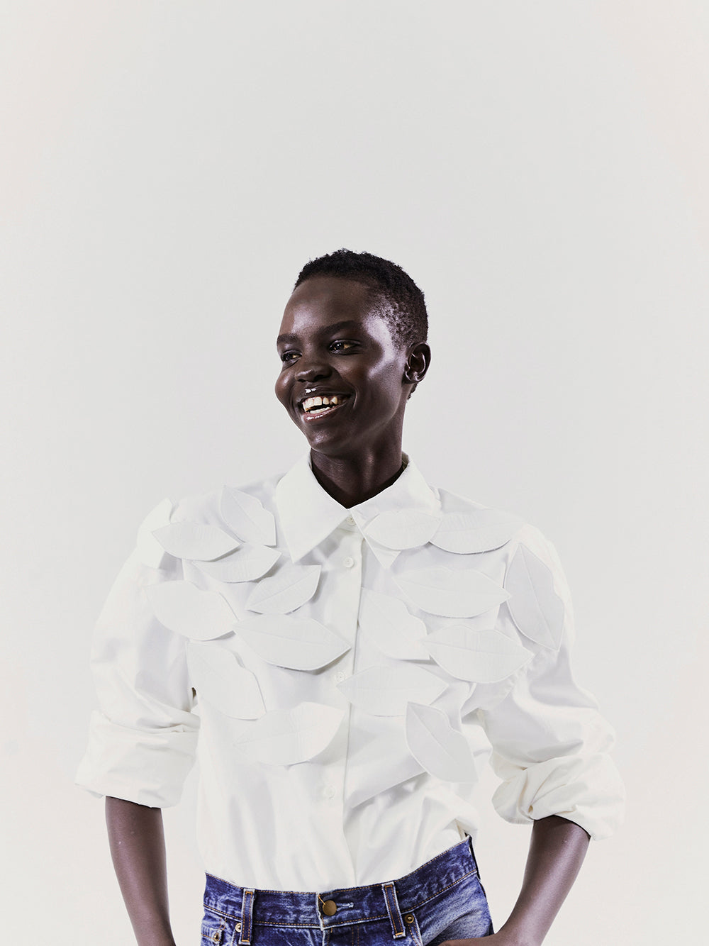 Collarless Corset Shirt