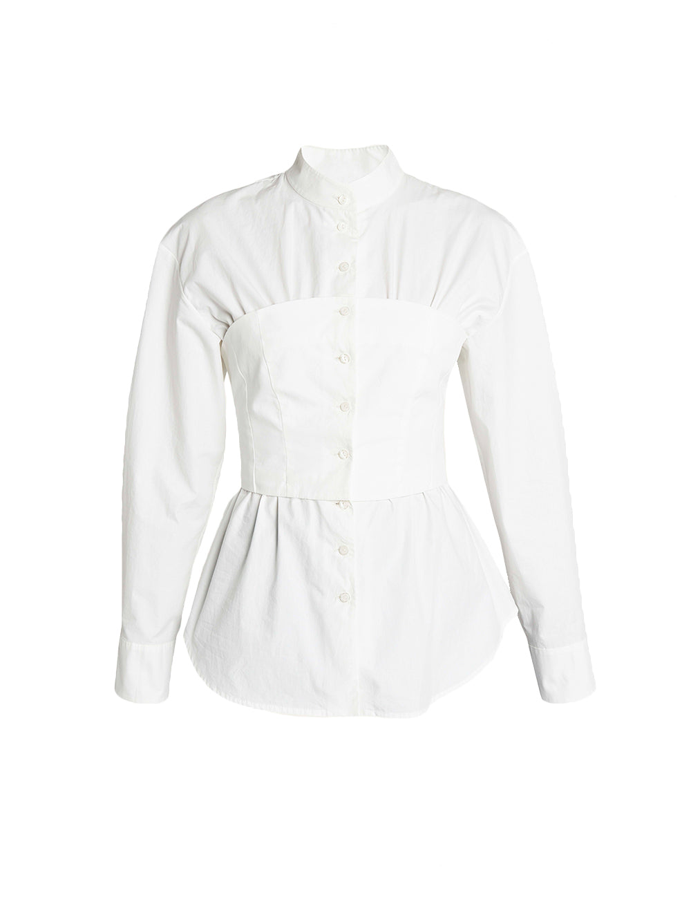 Collarless Corset Shirt