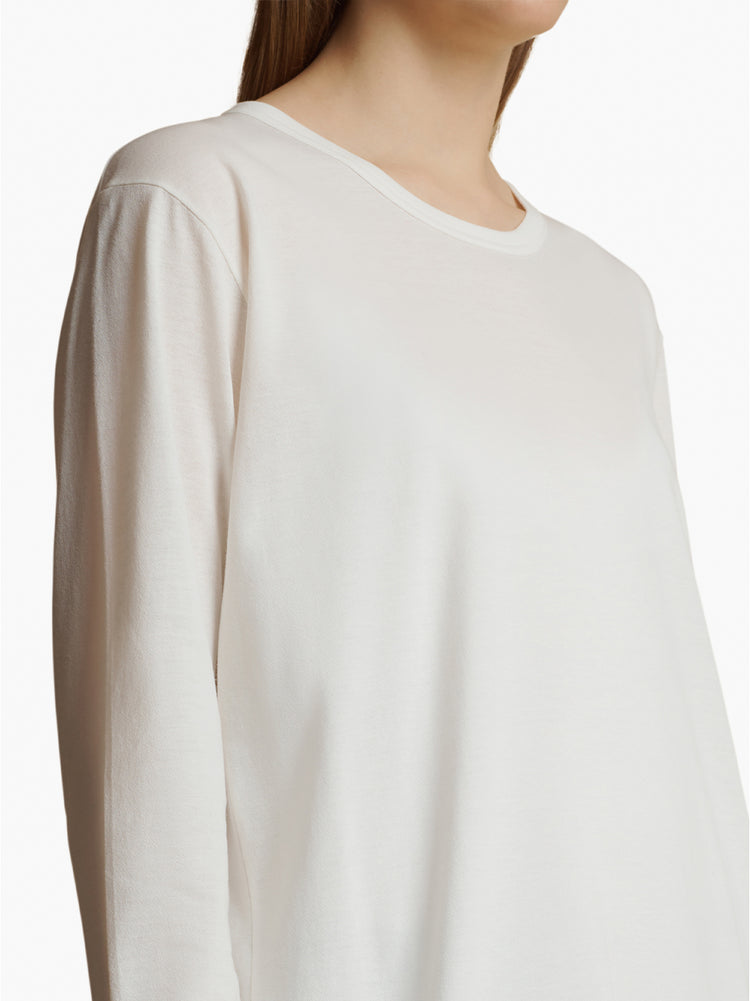 Tシャツ・カットソー KHAITE Women Tops 2196138100 White Samson T-Shirt in White – KHAITE