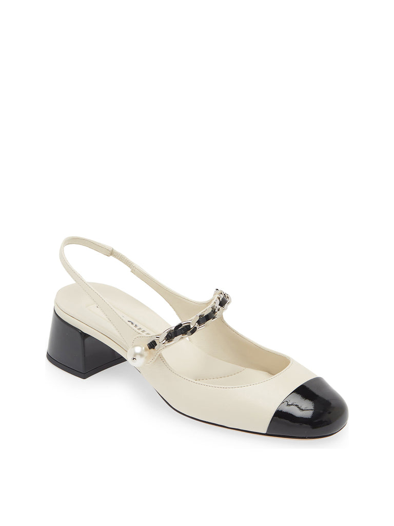 靴 Miu Miu Strap Leather Heels Miu Miu Decollete Leather Ankle-Strap Pumps - Bergdorf Goodman