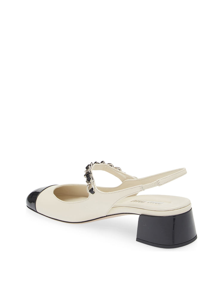 Miu Miu | Leather Slingback Mary Janes – Kirna Zabête