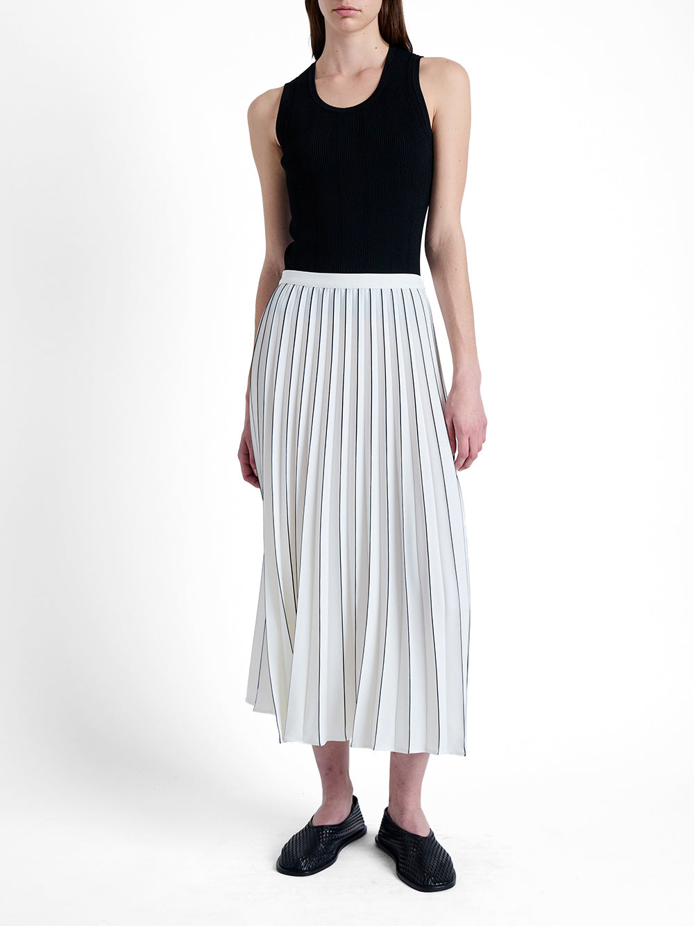 Miles Pleated Midi Skirt