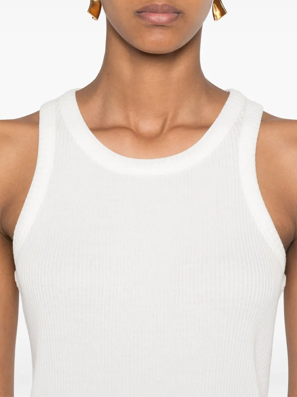 Misty Ribbed Cotton Tank