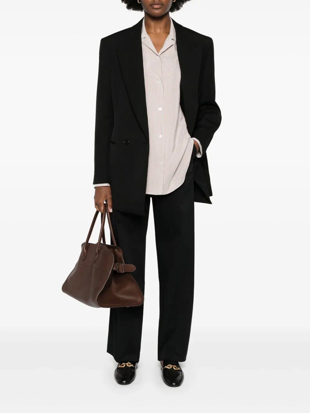 Valene Striped Silk Shirt