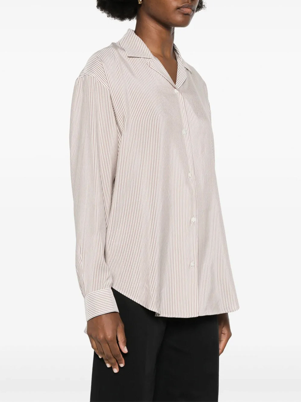 Valene Striped Silk Shirt