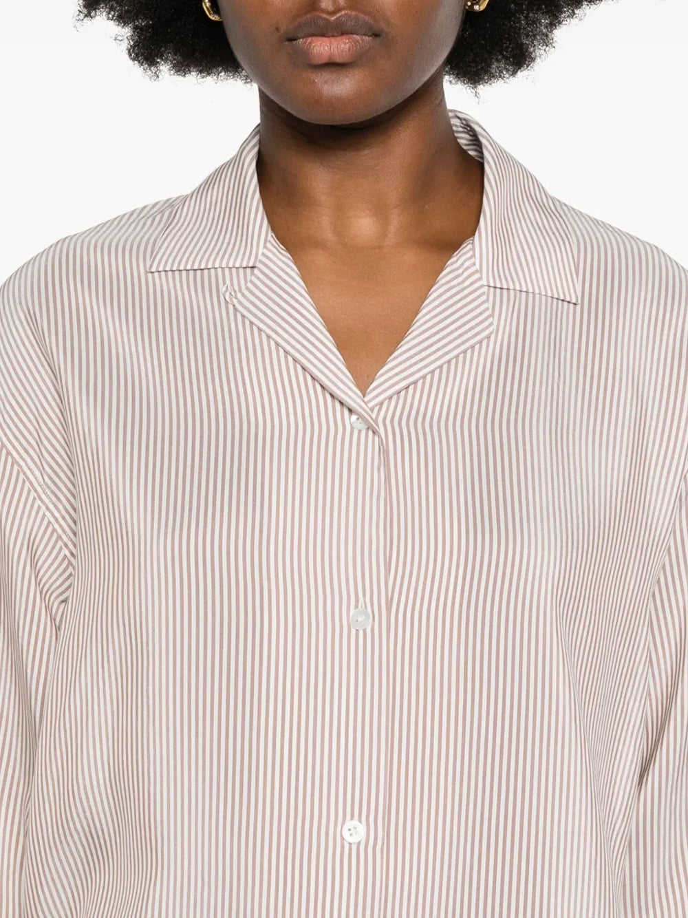 Valene Striped Silk Shirt