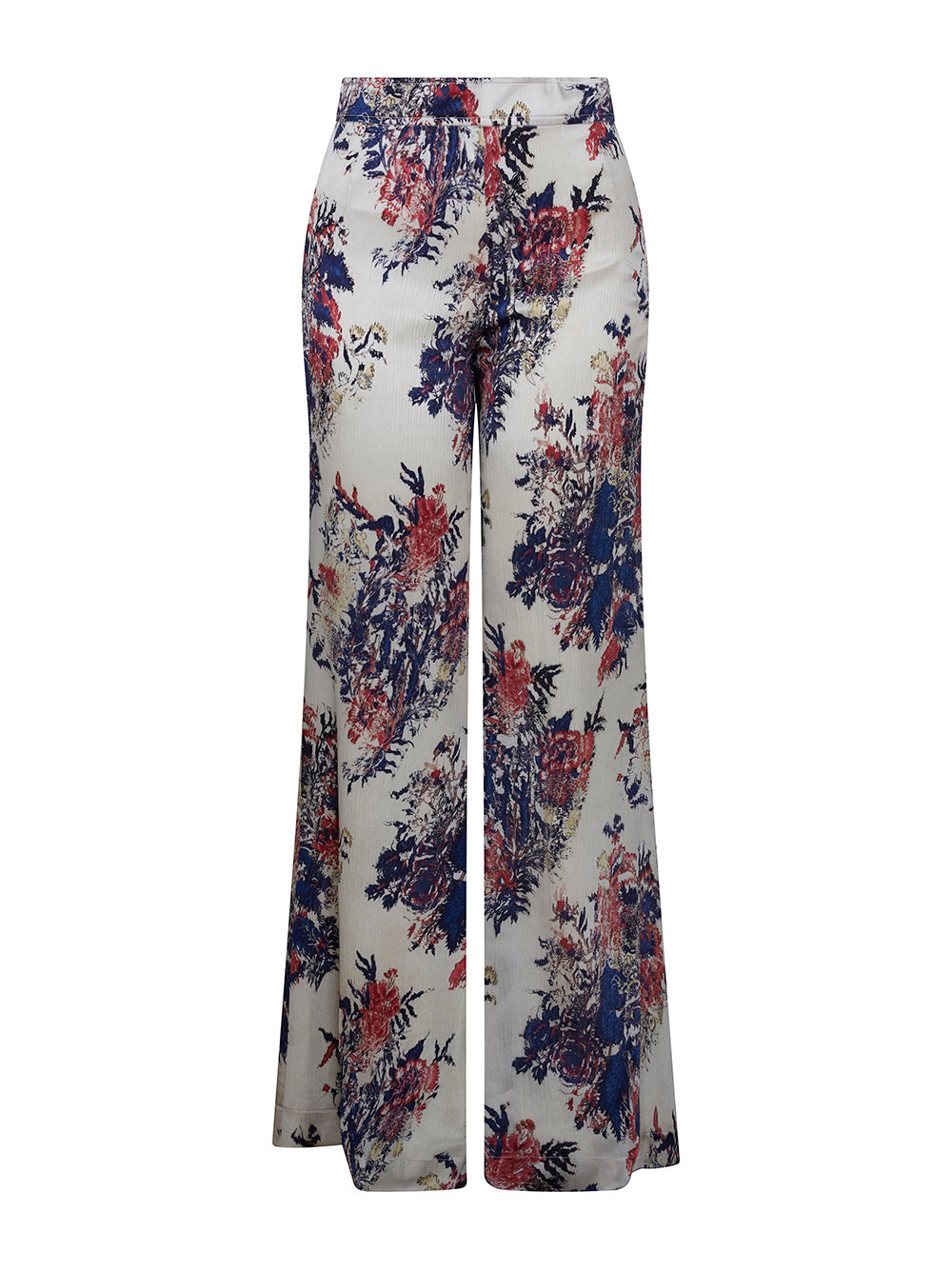 Glitched Floral Trumpet Pants