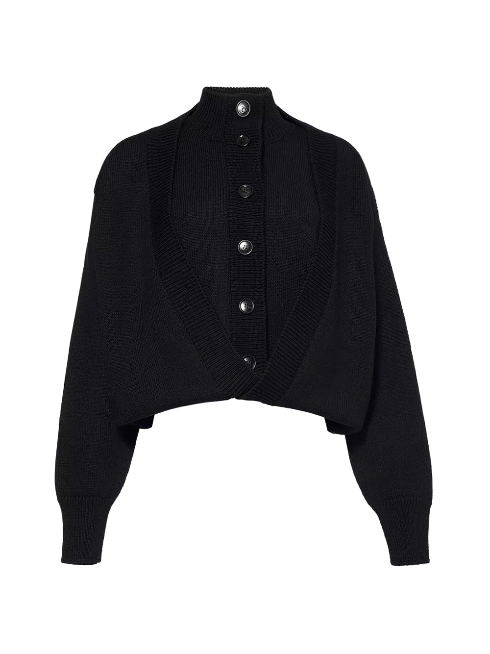 ALAÏA | Folded-Hem Draped Wool Cardigan – Kirna Zabête