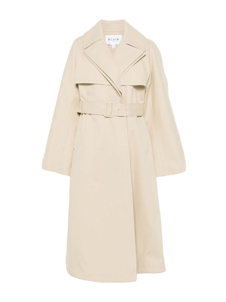 ALAÏA | Belted Cotton Trench Coat – Kirna Zabête