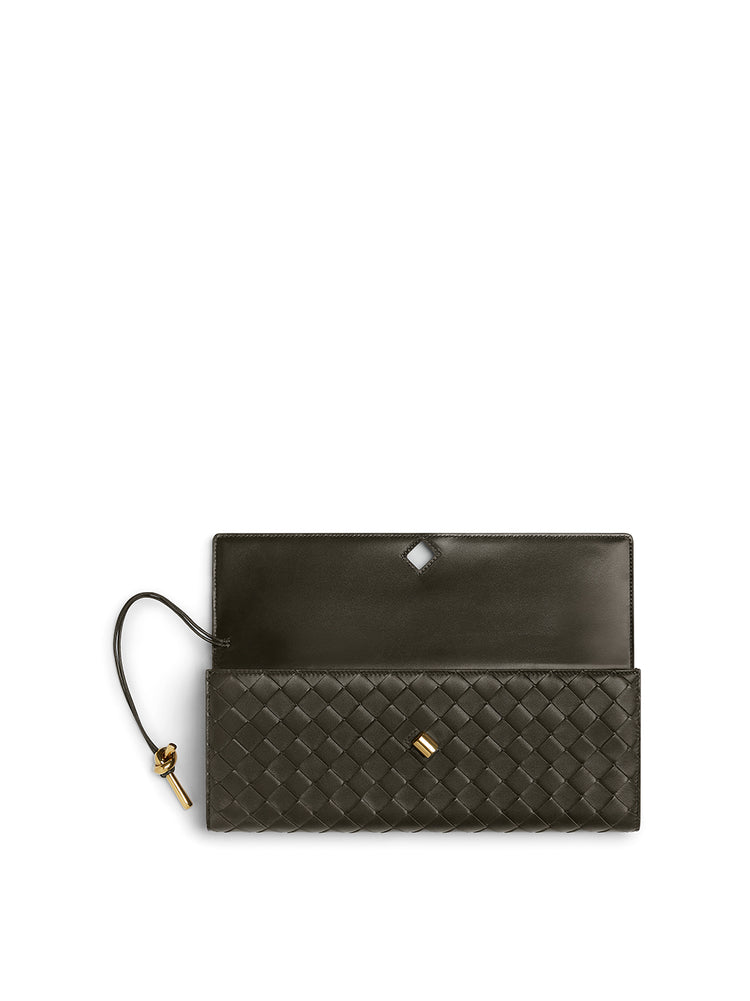 24PF new/BOTTEGA VENETA アンディアモロングクラッチ Bag Black Bottega Veneta® Women's Andiamo Clutch in Black. Shop online