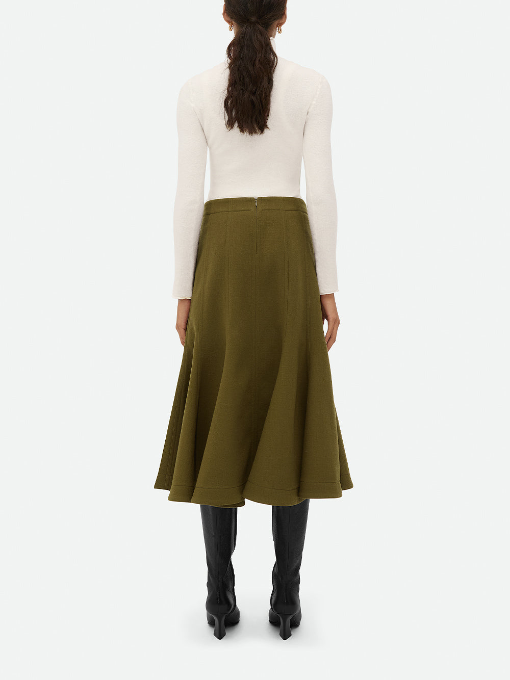 Wool Crepe Skirt